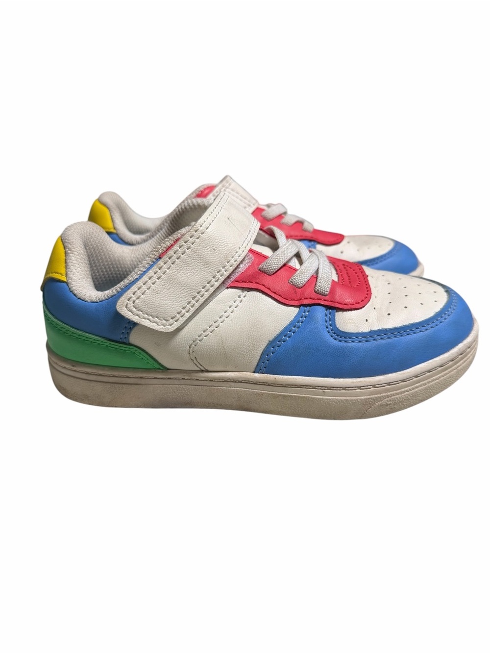 Kids 12 Multicolor Low-Top Sneaker - White, Blue, Pink, Green, Yellow